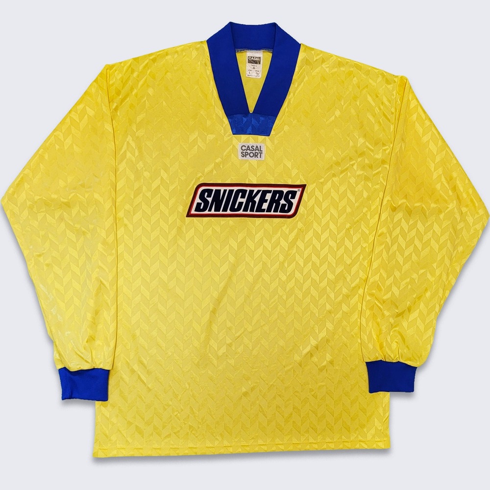 Snickers Vintage 90s France Long Sleeve Soccer Jersey